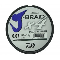 Леска плетеная DAIWA "J-Braid X4" 0,07мм 135 (зеленая)